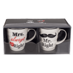 OOTB Porzellan-Becher Mr Right & Mrs Always Right