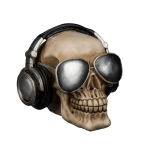 OOTB Spardose Totenkopf mit Kopfhörer &...