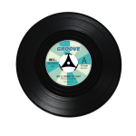 OOTB Untersetzer Vinyl-Schallplatte D: ca. 11 cm
