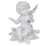 OOTB Sitzender Engel mit Perle auf Blume