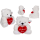 OOTB Plüsch-Bär mit rotem Herz I love you ca. 22 cm