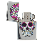 OOTB Benzin-Feuerzeug Coloured Skull 6-fach sortiert