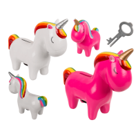 Spardose mit Schloss, Einhorn, ca. 19 cm,