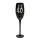 Schwarzes Sektglas mit silberfarbener  Glitterbeschriftung, ca. 24 cm (6 x 18, 4 x 30, 4 x 40, 6 x 50, 4 x 60) im Geschenkkarton