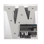 OOTB Beleuchteter Holz-Buchstabe W mit 9 LED