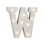 OOTB Beleuchteter Holz-Buchstabe W mit 9 LED