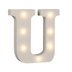 OOTB Beleuchteter Holz-Buchstabe U mit 7 LED