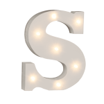 OOTB Beleuchteter Holz-Buchstabe S mit 7 LED