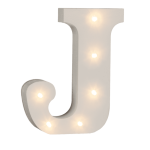 OOTB Beleuchteter Holz-Buchstabe J mit 6 LED