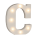 OOTB Beleuchteter Holz-Buchstabe C mit 7 LED