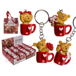 OOTB Metall-Schlüsselanhänger Bär in Tasse