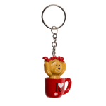 OOTB Metall-Schlüsselanhänger Bär in Tasse