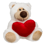 OOTB Plüsch-Bär mit rotem Herz Big Love ca. 15 cm
