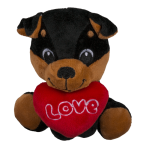 OOTB Sitzende Plüsch-Hunde mit Herz ca. 14 cm