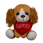 OOTB Sitzende Plüsch-Hunde mit Herz ca. 14 cm
