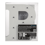 OOTB Beleuchteter Holz-Buchstabe B mit 9 LED