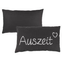 Graues Deko-Kissen, Auszeit,