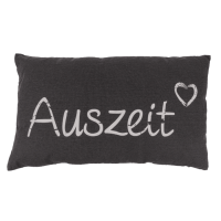 Graues Deko-Kissen, Auszeit,