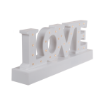 OOTB Weißer Schriftzug Love mit 27 warmweißen LED