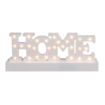 OOTB Weißer Schriftzug Home mit 28 warmweißen LED