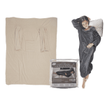 OOTB Beigefarbene Kuscheldecke mit Ärmeln & Taschen