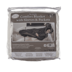 OOTB Beigefarbene Kuscheldecke mit Ärmeln & Taschen