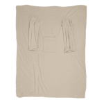 OOTB Beigefarbene Kuscheldecke mit Ärmeln & Taschen