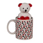 OOTB Weißer Becher mit kleinen Herzchen &