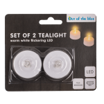 OOTB Teelicht mit warmweißen LED-Flackerlicht
