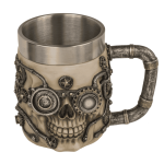 OOTB Bierkrug Cyborg Skull mit Edelstahleinsatz