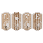 OOTB Weiß/naturfarbenes Holz-Schlüsselboard LOVE