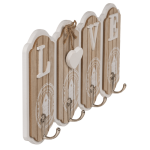 OOTB Weiß/naturfarbenes Holz-Schlüsselboard LOVE