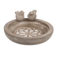 Vogeltränke, ca. 20,5 x 4 cm, Vögel ca. 9,5 cm,