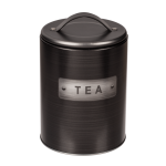OOTB Schwarze runde Metall-Dose Coffee Tea &