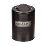 OOTB Schwarze runde Metall-Dose Coffee Tea &