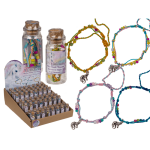 OOTB Textil-Armband mit Glasperlen &...