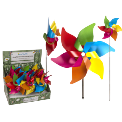Bunte Windmühle, ca. 27 cm,