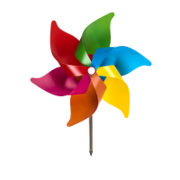 Bunte Windmühle, ca. 27 cm,