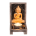 OOTB Holz-Teelichthalter Buddha mit Dekosteinen