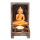 OOTB Holz-Teelichthalter Buddha mit Dekosteinen