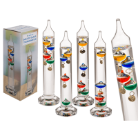 Glas-Galileothermometer, H: ca, 18 cm,