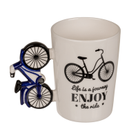 Becher, Fahrrad mit Fahrradgriff, ca. 12 x 9 cm,