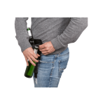 OOTB Schwarzer Flaschenhalter Bier-Gürtel 123 cm