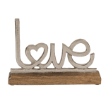 OOTB Silberfarbener Metall-Schriftzug Love