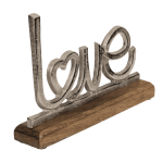 OOTB Silberfarbener Metall-Schriftzug Love
