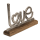 OOTB Silberfarbener Metall-Schriftzug Love