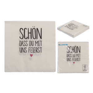 OOTB Weiß/Graue Papier-Servietten