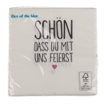 OOTB Weiß/Graue Papier-Servietten