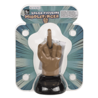 Bewegliche Figur, Mittelfinger, mit Solarzelle,