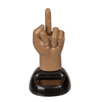 Bewegliche Figur, Mittelfinger, mit Solarzelle,